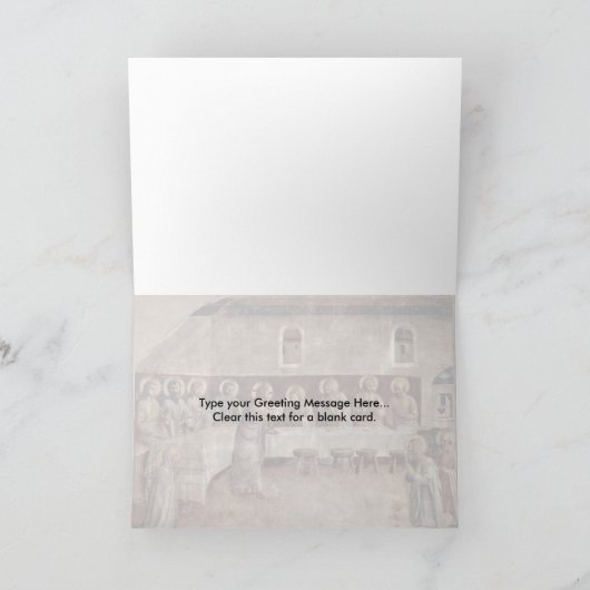 フラ·アンジェリコによる使徒会晩餐 カード (内部)