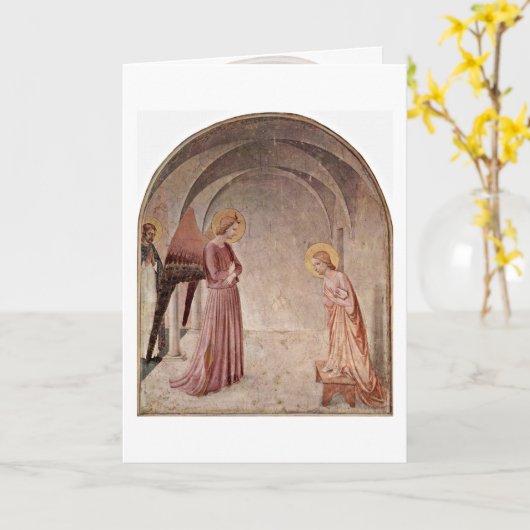 フラ·アンジェリコによる聖ドミニクとの受胎告知 カード (黄色い花)