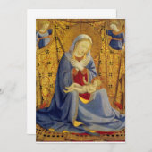 フラ・アンジェリコ – 謙虚さのマドンナ 招待状 (正面/裏面)