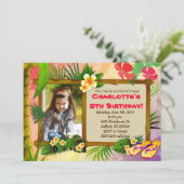 フラ! ハワイの熱帯写真の招待状 招待状 (スタンド正面)