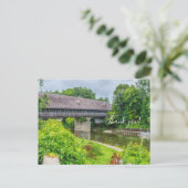 フラankenカイムの木製屋根付き橋 感謝のポストカード ポストカード (スタンド正面)