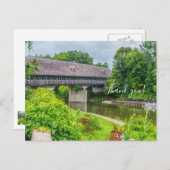 フラankenカスの木製屋根付き橋 感謝のポストカード ポストカード (正面/裏面)