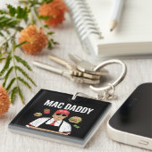 フリおもしろいーズを作るトランプMacパパ キーホルダー (正面右)