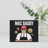 フリおもしろいーズを作るトランプMacパパ ポストカード (スタンド正面)