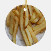フリおもしろいーズフランスのファーストフードゴールデンポテト セラミックオーナメント (正面)