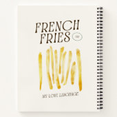 フリおもしろいーズフランスのラブトートバッグ ノートブック (裏面)