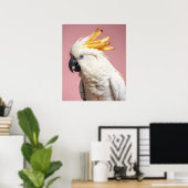 フリおもしろいーズフランスの紋付きコッカトゥー ポスター (ホームオフィス)