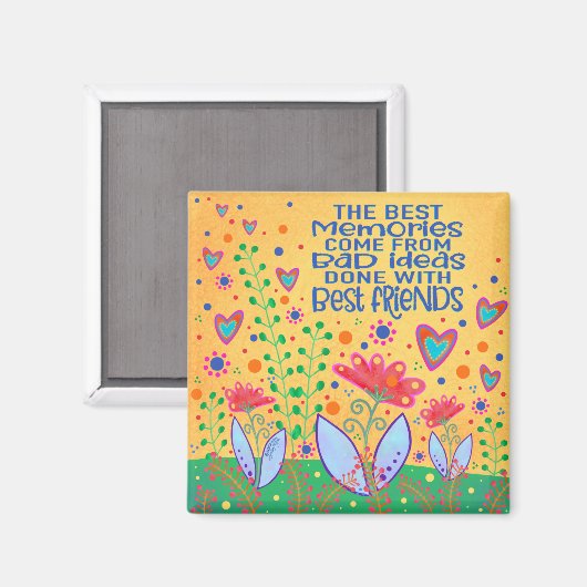 フリおもしろいーズ最高の引用文刺激フローラおもしろい マグネット (正面/裏面)