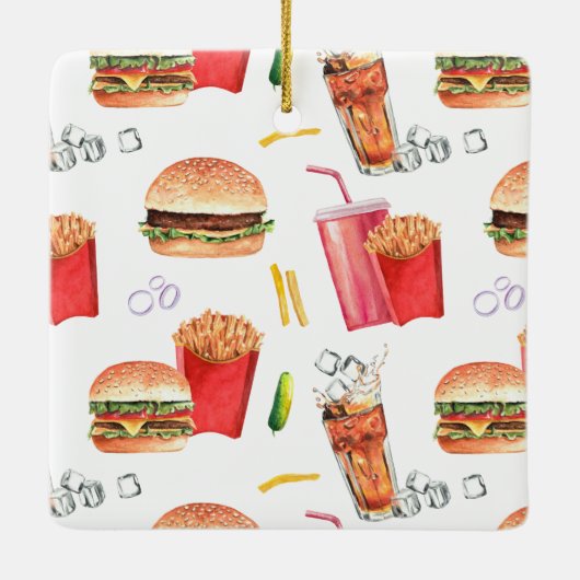 フリおもしろいーズ|クリスマス·モノグラム セラミックオーナメント (裏面)