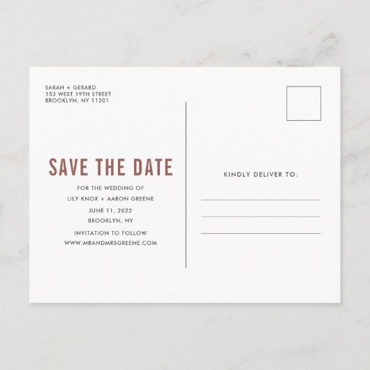 フリおもしろいード結婚リンクズのさびの写真が保存日 案内ポストカード (裏面)