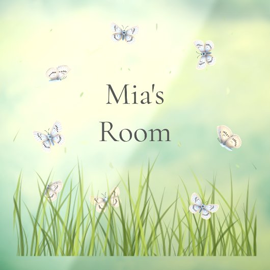 フリかわいらしーブルーパーソナライズされたバターズドア& ウィンドウサイン (シート3)