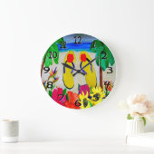 フリがビーチの時計で浮く ラージ壁時計 (ホーム)