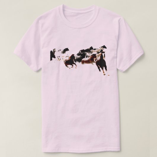 フリアートスランニングキーの馬 Tシャツ (デザイン正面)