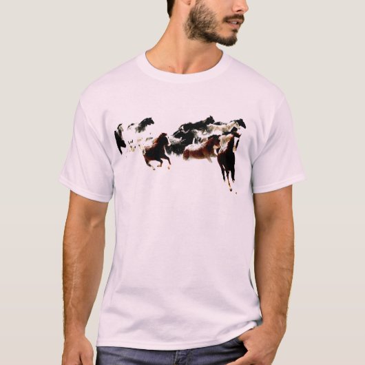 フリアートスランニングキーの馬 Tシャツ (正面)
