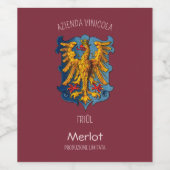 フリウリのメルロ ワインラベル (シングルラベル)