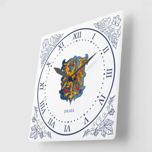 フリウリコート スクエア壁時計 (傾斜)