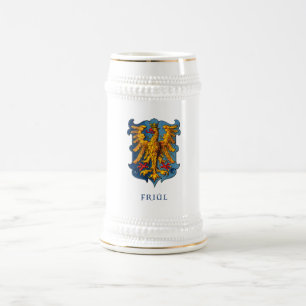 フリウリヴィンテージコートの腕の白ビールスタイン ビールジョッキ