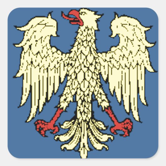 フリウリ・ヴェネツィア・ジュリア（イタリア）国旗 スクエアシール (正面)