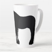 フリエパーソナライズされたシアホースイラストレーション カフェラテマグ (右アングル)
