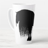 フリエパーソナライズされたシアホースイラストレーション カフェラテマグ (左アングル)