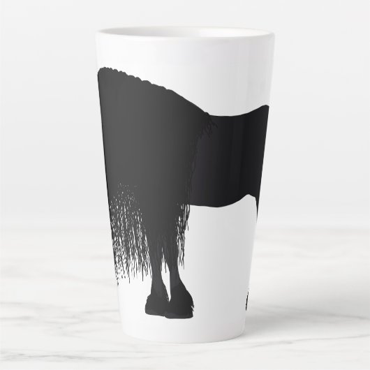 フリエパーソナライズされたシアホースイラストレーション カフェラテマグ (正面)