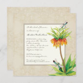 フリエレガントティラリアンドラゴンフライブライダルシャワー 招待状 (正面/裏面)