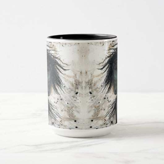 フリエ威厳のあるシアンホースバイビアルマグ マグカップ (中央)