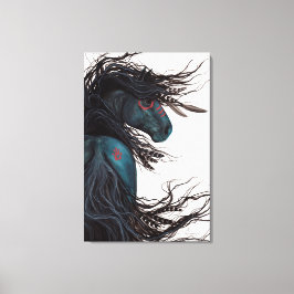 フリエ威厳のあるシアンホースバイビアレ キャンバスプリント