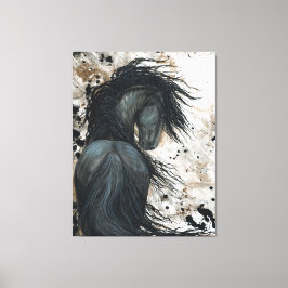 フリエ威厳のあるシアンホースバイビアールキャンバスプリント キャンバスプリント