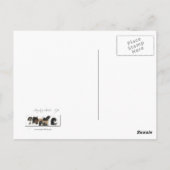 フリエ威厳のあるシアンホースバイビアールポストカード ポストカード (裏面)