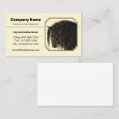 フリエ荷車を引くシア馬淡い色の黄 名刺 (正面/裏面)