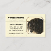 フリエ荷車を引くシア馬淡い色の黄 名刺 (正面)