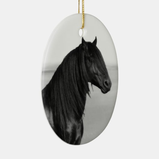フリエ誇りを持ったシア黒牡馬 セラミックオーナメント (右)