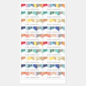 フリカラフルモダンン名パーソナライズされたラベル ラベル (シート)