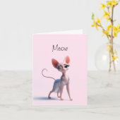 フリカリ猫 カード (黄色い花)