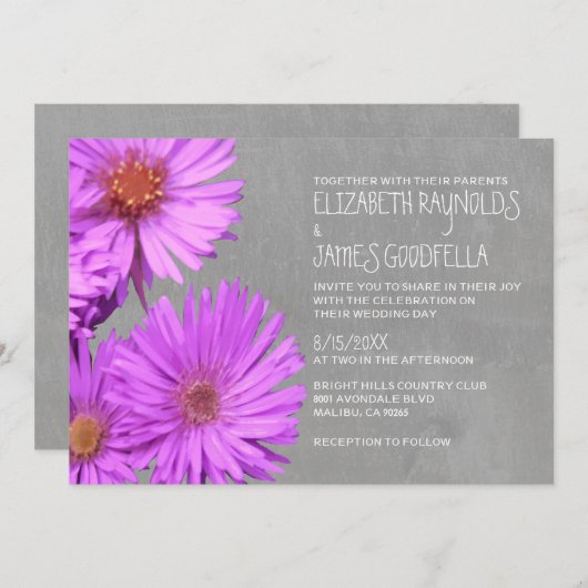 フリカルツアスター結婚式招待状 招待状 (正面/裏面)