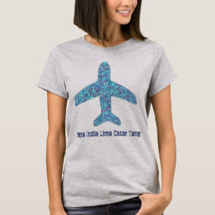 フリガナ「パイロット」飛行機のTシャツ Tシャツ