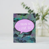 フリキンのこうもりラブカード – カップルの贈り物,記念日 ポストカード (スタンド正面)