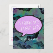 フリキンのこうもりラブカード – カップルの贈り物,記念日 ポストカード (正面/裏面)