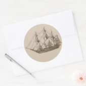 フリゲートのシール ラウンドシール (封筒)