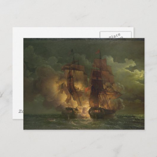 フリゲートフランスのトの戦い ポストカード (正面/裏面)