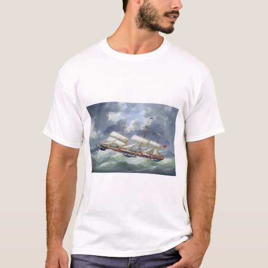 フリゲート練習船アタランタ1885年 Tシャツ (正面)