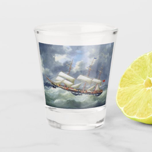 フリゲート練習船アタランタ1885 ショットグラス (正面)