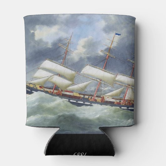 フリゲート練習船アタランタ1885 缶クーラー (裏面)