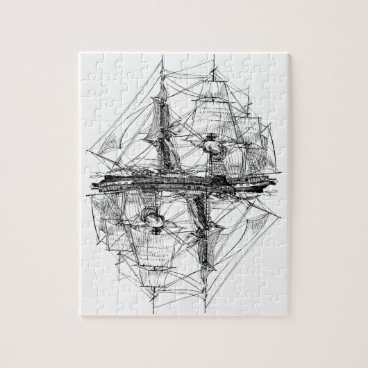 フリゲート艦のパズルのレベル10 ジグソーパズル (縦)