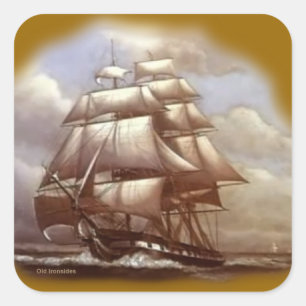 フリゲート艦の"古いIronsides" USS憲法 スクエアシール