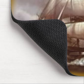 フリゲート艦の"古いIronsides" USS憲法 マウスパッド (コーナー)