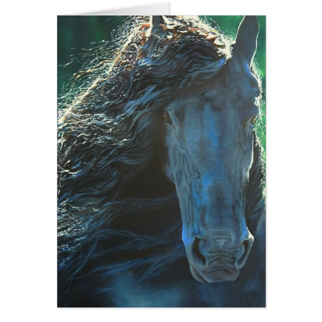 フリシアの馬、ブラックスタリオン (正面)