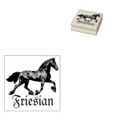 フリシアの黒いスタリオン、黒い美しい、馬r ラバースタンプ (押印)