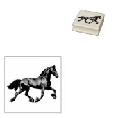 フリシアの黒いタリオン、黒い美しい、馬 ラバースタンプ (押印)